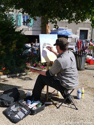 Bouresse, Fête du village 26 -06-2016, Concours des peintres dans la rue, Poitou, 86, Région Nouvelle-Aquitaine(27)