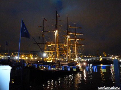 Brest, Tonnerres de Brest juillet 2012, Parade des bateaux la nuit Sandrinephotos Esprit Nature